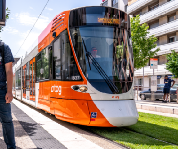 Tram, transport, Gaillard, Genève, frontière